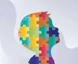 CrianÃ§a com peÃ§as coloridas de quebra-cabeÃ§a